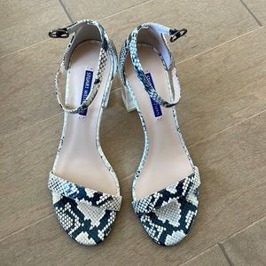 Stuart Weizman snake skin sandal size 8